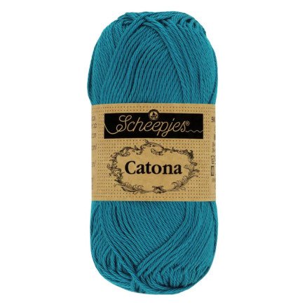 Scheepjes Catona Garn 400 Petroleum Blå - 25 g