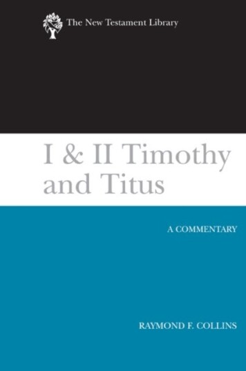I & II Timothy and Titus 2002