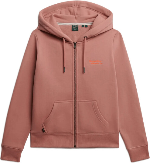 Superdry Essential Logo Zip Hoodie Pink 16