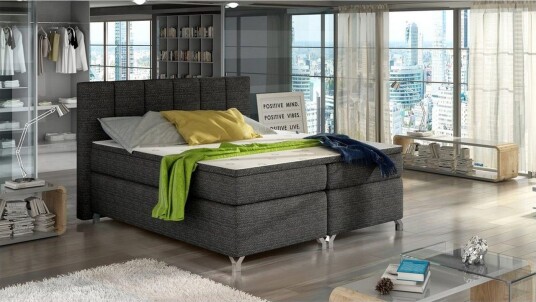 Box Spring Eltap Basilio Berlin 02 Mørkegrå 180x200 cm