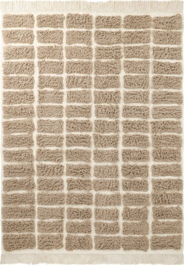 Ryetepper Zola Natural Cotton Shaggy beige Størrelse: 160 x 230 cm
