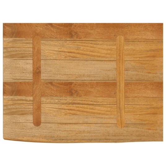  Bordplate naturlig kant 80x60x3,8 cm heltre mango 370596