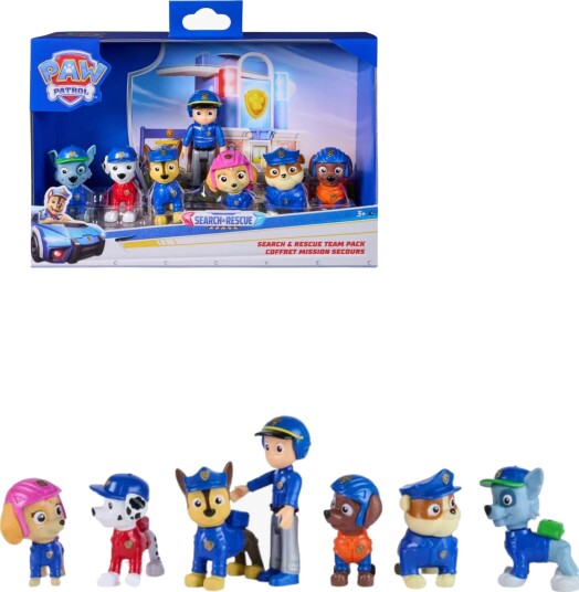 Paw Patrol Søk- og Redning Figursett med Ryder og Team Paw Patrol Søk- og Redning Figursett med Ryder og Team