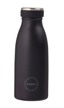 Aya&ida Drinking Bottle Drikkeflaske Med Lokk 350 Ml Matte Black
