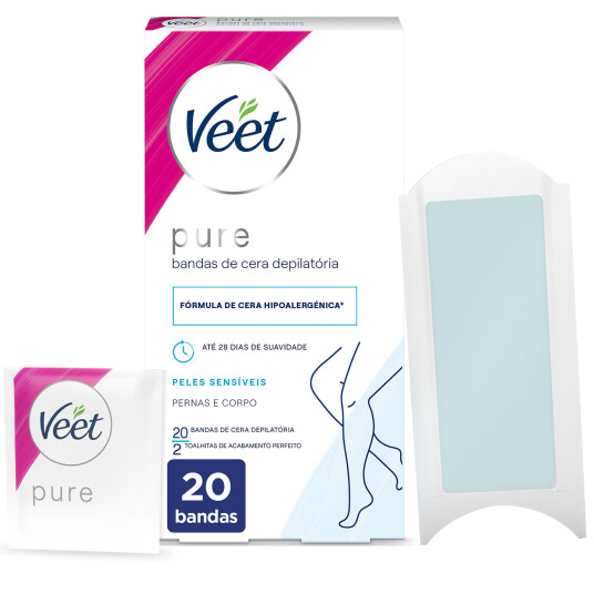 Veet Pure Cold Wax Strips Ben & Body Sensitive Skin 20 stk. Veet Pure Cold Wax Strips Ben & Body Sensitive Skin 20 stk.