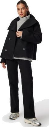 BUBBLEROOM Ava High Neck Short Coat Black 46 BUBBLEROOM Ava High Neck Short Coat Black 46