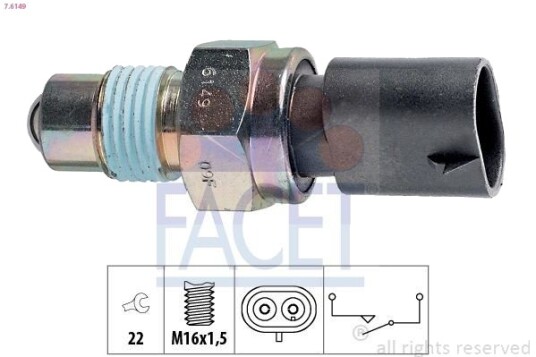 FACET 7.6149 Bryter, ryggelys FACET 7.6149 Bryter, ryggelys