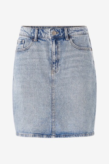 Vila Denim skjørt viKaja Jaf Lbd Denim Skirt Blå