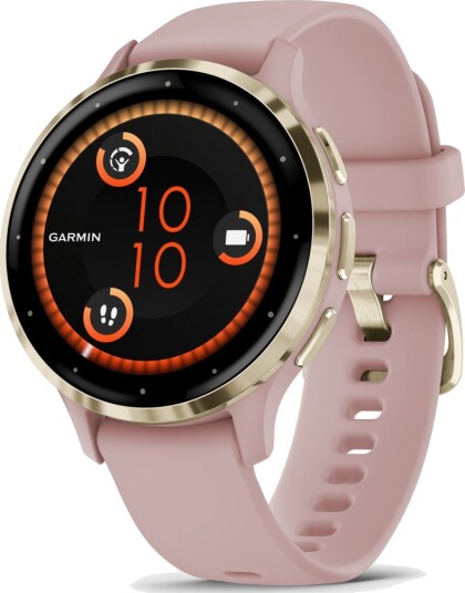 Garmin Venu 3S - 41 Mm - Støvrose - Smartklokke Med Bånd - Silikon - Håndleddstørrelse: 110-175 Mm - Display 1.2" - 8 Gb - Bluetooth, Wi-Fi, Ant+ - 40 G