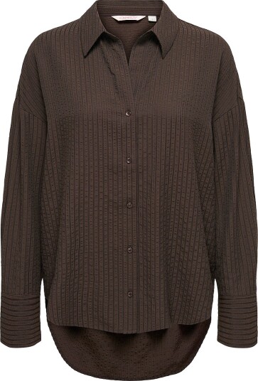 Only Skjorte Onloregon Bari L/S Shirt Wvn Brun