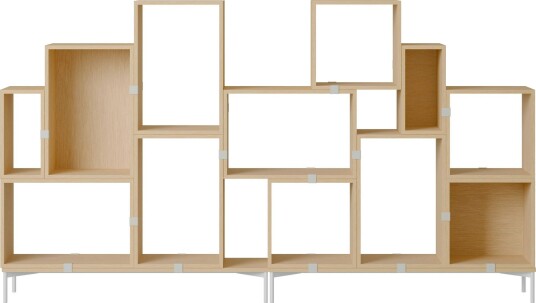 Stacked Configuration 3 Bokhylle Eik