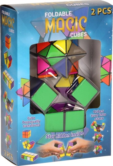Johntoy Magic Cube ??? 10+ ??r Foldbar ??? 2 stk.