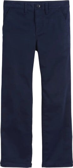 GAP Kids Modern Uniform Relaxed Straight Khakis   Navy   116