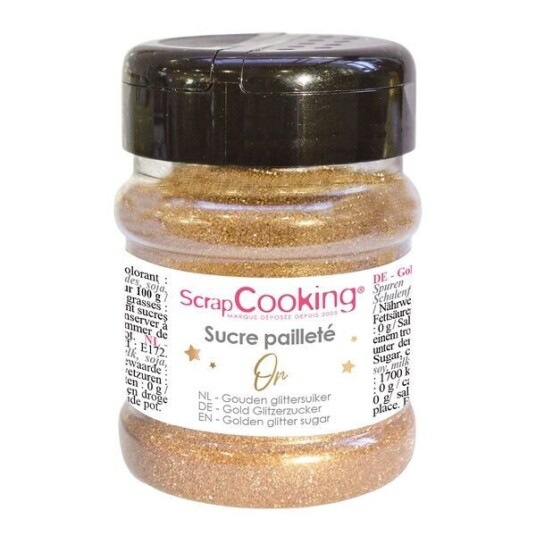 ScrapCooking   Glittersukker 160 g gull