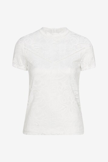 Vila - Blondetopp viStasia S/S Lace Top - Hvit