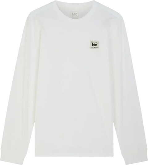 Lee Jeans Ls Woven Label Tee White XL
