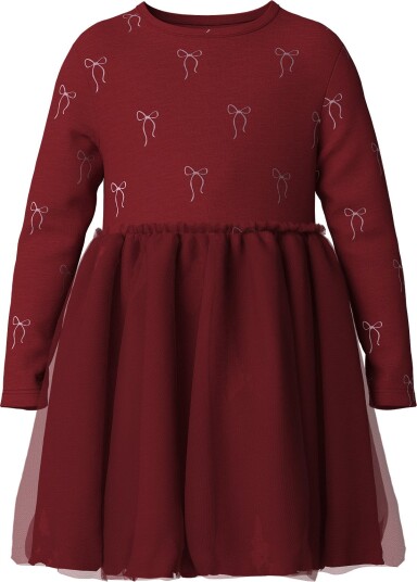 Name It Nmfri Ls Dress RED DAHLIA 110