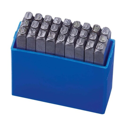 Format Bokstavstämplar A-Z, 2mm, Din 1451, 600-800 N/mm2