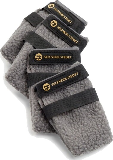 Seleverkstedet High Fleece Potesokker 4pk Grå/Svart Str L Seleverkstedet High Fleece Potesokker 4pk Grå/Svart Str L