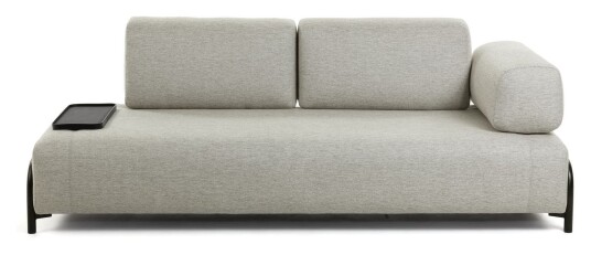 Kave Home Compo 3-pers Sofa m. lite brett Beige 1596034-01-0 1596033-01-0