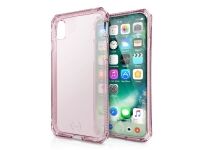 ITSKINS Spectrum Clear Antimicrobial - Baksidedeksel for mobiltelefon - termoplast-polyuretan (TPU), Impacthane - Lys lyserød - for Apple iPhone X, XS