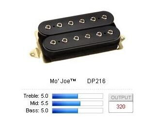 Dimarzio Dp216bk Pickup Humbucker Mo Joe Svart