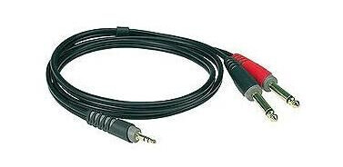 Klotz Y-kabel 6m Mono Jack - Jack Svart