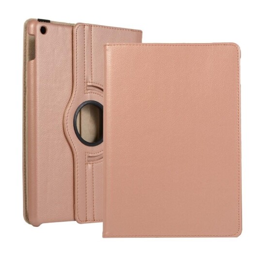 INCOVER iPad 10.2" (2021 / 2020 / 2019) Klassisk Skinn Deksel m. 360⁰ Stativfunksjon - Rose Gull