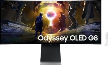 Samsung Odyssey OLED G8 34" Gaming Skjerm UWQHD 175 Hz Kurvet Sølv Samsung Odyssey OLED G8 34" Gaming Skjerm UWQHD 175 Hz Kurvet Sølv
