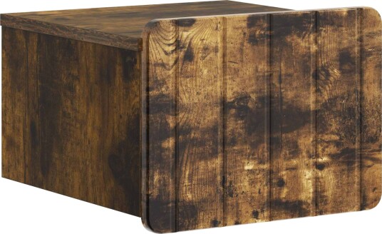  Vegghengt Nattbord Røkt Eik 33 x 34,5 x 24 cm Konstruert tre