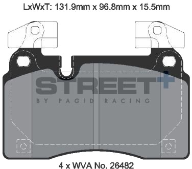 PAGID Racing T8312SP2001 Bremseklosser