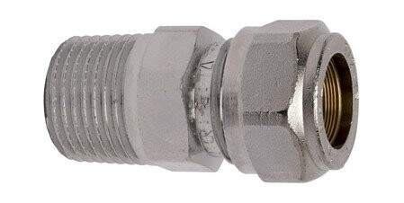 Overgang 3/8" rør - 3/8" utv Krom Overgang 3/8" rør - 3/8" utv Krom