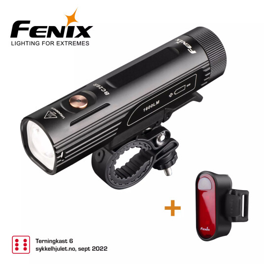 Fenix Sykkellykt BC26R og Baklykt BC05R V2.0 Lyktepakke Fenix Sykkellykt BC26R og Baklykt BC05R V2.0 Lyktepakke