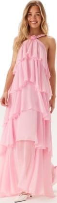 VERO MODA Vmfelicia Sl Ruffle Maxi Dress Cherry Blossom L