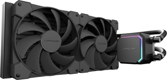 LC-Power JetFlow LC-CC-280-B vannkjøler 280mm 2x140mm vifter TDP 280W ARGB-belysning Svart LC-Power JetFlow LC-CC-280-B vannkjøler 280mm 2x140mm vifter TDP 280W ARGB-belysning Svart