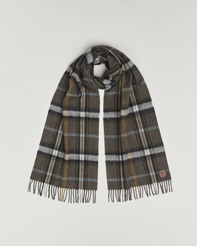 Amanda Christensen Wool Checked Scarf Olive