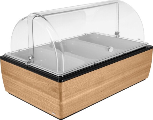 VEGA Buffet Display Montana høy 6.5 cm 3x GN 1/3 i melamin hvit GN 1/1