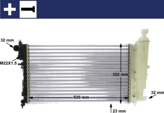 MAHLE CR 468 000S Radiator, motorkjøling