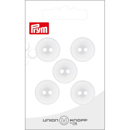 Prym plastknapp hvit 18 mm 5 stk Prym plastknapp hvit 18 mm 5 stk