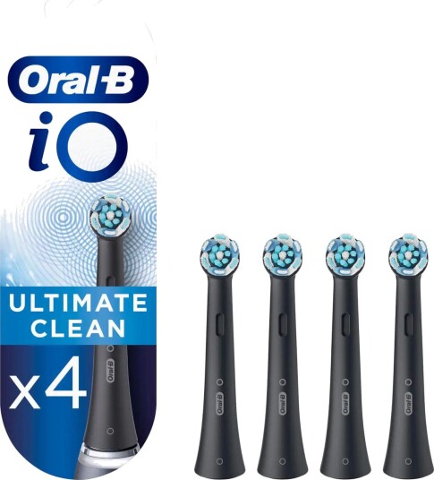 Oral-B iO Ultimate Clean Børstehoder Svart 4 stk.