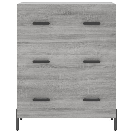 vidaXL Skjenk grå sonoma 69,5x34x90 cm konstruert tre