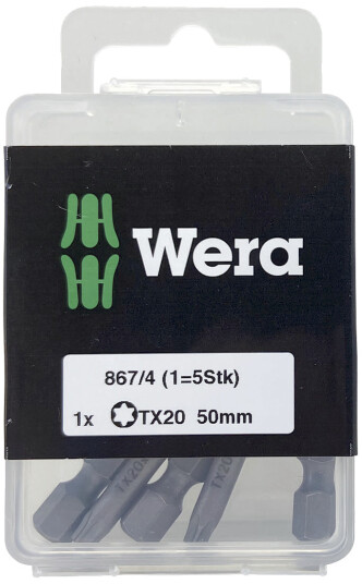 Bits 867/4 Z TX 20Ã50 mm, 5 stk Bits 867/4 Z TX 20Ã50 mm, 5 stk