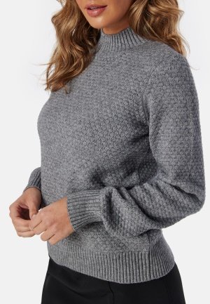 Object Collectors Item Objfenya Re L/S KNIT PULLOVER Medium Grey Melange S Object Collectors Item Objfenya Re L/S KNIT PULLOVER Medium Grey Melange S