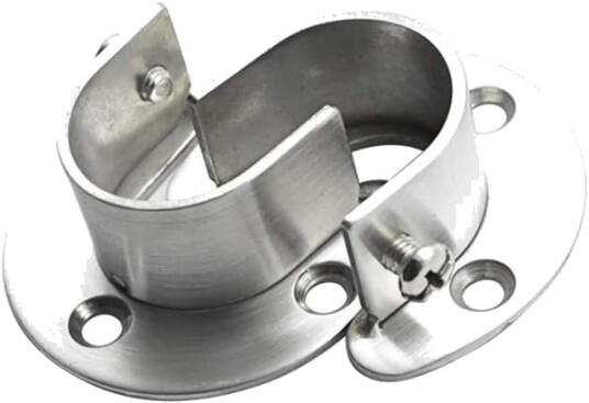Garderobepolsokkel i rustfritt stål 2 stk. Heavy Duty Garderobestang