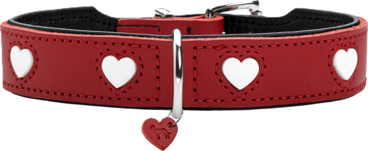 Hunter Halsbånd Love Cowleather Rød/Svart 37 XS-S