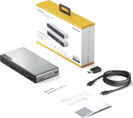 Alogic Dv4 Dokkingstasjon For Bærbar Usb C / Usb A 3 X Hdmi Dp 1Gbe