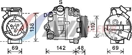 AC-kompressor AVA COOLING SYSTEMS BWAK443