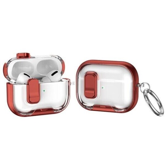 Beskyttelsesetui med stativ for AirPods Pro Rød Beskyttelsesetui med stativ for AirPods Pro Rød