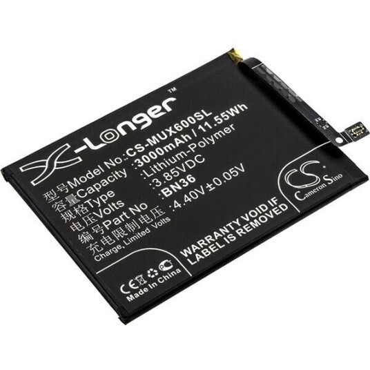 Xiaomi M1804D2SG batteri (3000 mAh 3.85 V, Sort) Xiaomi M1804D2SG batteri (3000 mAh 3.85 V, Sort)