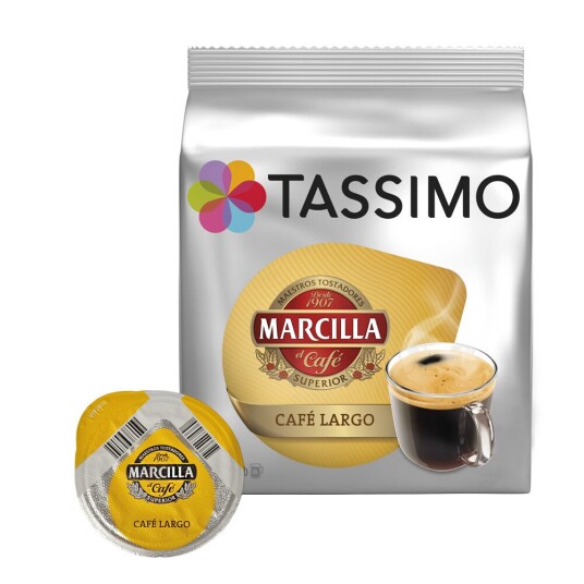 Tassimo Marcilla Café Largo til Tassimo. 16 kapsler Tassimo Marcilla Café Largo til Tassimo. 16 kapsler